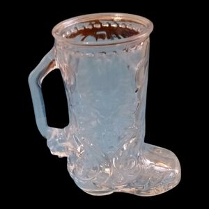Clear Glass Boot Vase